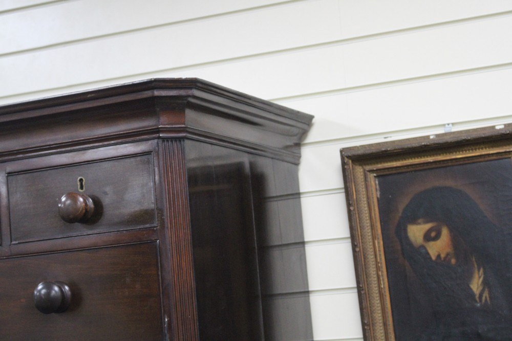 A George III mahogany chest on chest